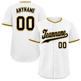 Custom White Classic Style Black Personalized Authentic Baseball Jersey BSBJ01-bd0fad8